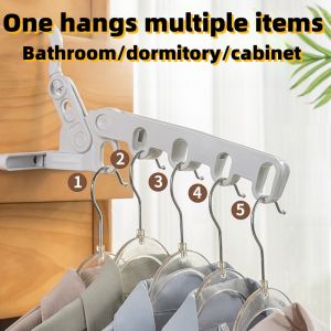 Foldable five-hole clothes drying rack portable for business trips indoor clothes hanging artifact