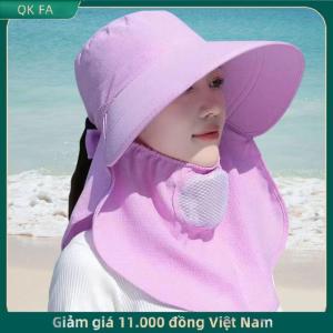QK FA ✨ Mùa hè hat phụ nữ ngoài trời đi xe đạp dù để che nắng Mặt nạ rộng vành thoáng khí Suncreen Sun hat giản dị sunhat Visor UV bảo vệ mới