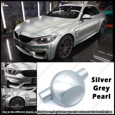 Car / Motor Sticker White Shining Pearl/Silver Grey Pearl Flash Color Vinyl Film Car Kereta Sticker Wrap