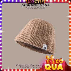 Nón Len Dáng Xô Nam Nữ Phối Gân Xoắn Dày Ấm Áp - 100style
