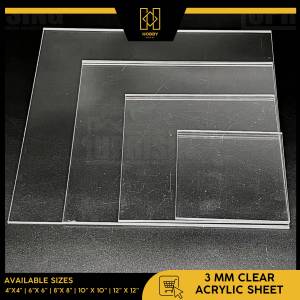 3MM CLEAR ACRYLIC SHEET (STANDARD SIZE SECTION)