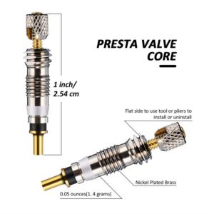 Bicycle Presta Valve Core Tyre Valve Core Schrader Valve Core Tubeless Road Bike MTB Bike (Sliver)