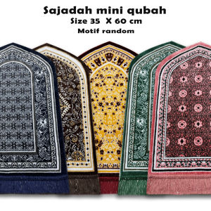 Sajadah qubah beludru ukuran dewasa tebal halus motif