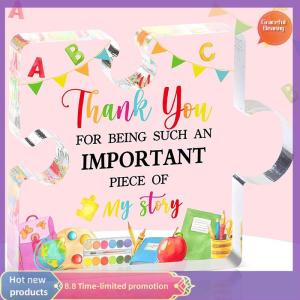 Graceful Creative Irregular Acrylic Puzzle Graphic Plaque Graduation Season Thank You Teacher Blessing Plaque Office Desk Decoration Gift