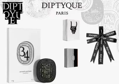 Diptyque 34 boulevard Saint Germain Car diffuser Set
