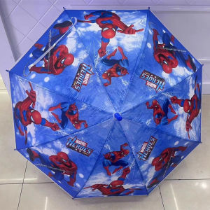 Childrens Umbrella Baby Kindergarten Cute Children Primary School Rain Gear Boys and Girls Long Handle Semi automatic Princess Umbrella