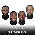 Topeng Halloween Cosplay Kobe/Curry/James/Durant 3D Seamless Magic Funny Celebrity Face Mask uni Bandana Tube Neckchief gaiter Warmer Face Cover Head Scarf Headband Headwear Masker Penutup Kepala Topeng Wajah 3D. 
