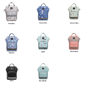 MIRACLE Multifungsi Popok Bayi/Nursing Tas Ransel Tahan Air Ringan Kapasitas Besar Ransel Fashion Pola Indah Tahan Air Kapasitas Besar tas bayi multifungsi model terbaru 39*28*14cm tas bayi multifungsi ukuran besar