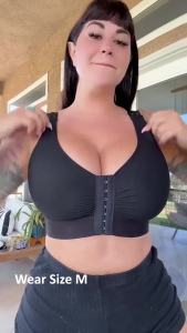 FeelinGirl Post Surgery Compression Bra for Womens Front Closure Bra with Adjustable Straps Wirefree