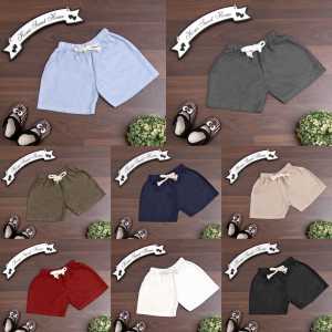 DhadomKids - CELANA PENDEK ANAK POLOS LAKI LAKI & PEREMPUAN USIA 1-12 TAHUN BAHAN KATUN LINEN