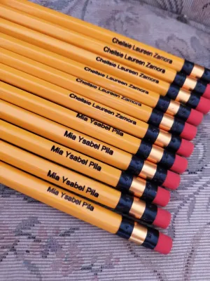 Personalized Pencil | Original Mongol 1 2 and XL | Laser Engraved