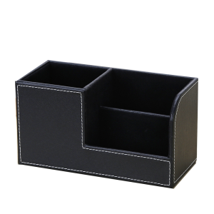 Pen Holder Leather / Tempat Pena Remote HP Alat Tulis Kantor Kulit Desktop Organizer Kualitas Bagus