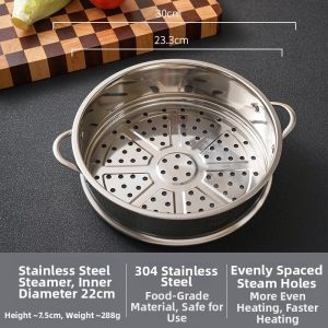 SHELI    Stainless Steel Steamer Basket for Home Use