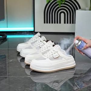WomenS White Shoes 2026 Summer New Breathable Versatile Thick-Soled Thin Casual Outdoor Slippers For Women Q8996