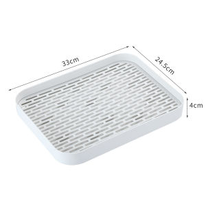 [SG READY STCOK] Double Layer Drain Tray Cutlery Drainer Cup Holder Draining Hollowed Kitchen Water Cup Tea Tray Kitchen Organizer