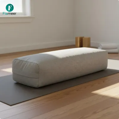 Yoga Support Pillow Rectangular Mindfulness Bolster Yoga Block Alternative Cushion for Stretching and Relaxation
