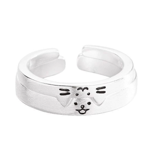 Fashionable Cats Dog Rings for Women Adjustable Size Friendship Ring Trendy Stackable Finger Accessories