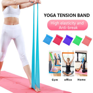 150CM Yoga Elastic Band Resistance Gym Pull Pilates Elastic Strap Stretch Rubber Tension Sheet Exercise Body Stretching Belt