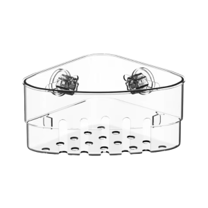 Rotating Sink Drain Racks Wall Mounted Bathroom Suction Cup Corner Shelf Storage Basket