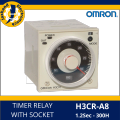 TIMER OMRON H3CR-A8 MULTI-RANGE 1.2s - 300H, 24-220VAC/DC 50/60Hz. 