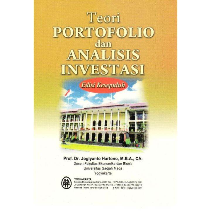 TEORI PORTOFOLIO DAN ANALISIS INVESTIGASI EDISI 10 - JOGIYANTO HARTONO ...