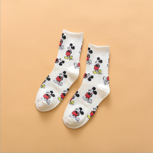 [BUNDLE OF 2] Women tube socks mickey cotton socks trendy fashion socks young socks girl socks