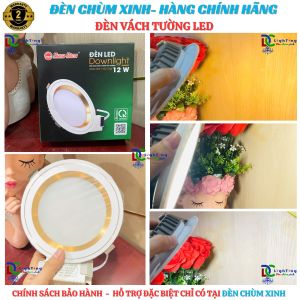 [ ĐÈN CHÙM XNH ] Đèn âm trần trạng đông AT26-8W/10W/12W Viền vàng & Viền bạc lắp nhà ở quán Coffee