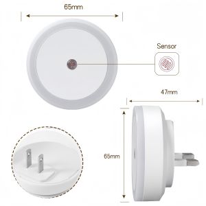 Plug-in LED Backlit Night Light with Motion Sensor & Dusk to Dawn Sensor Warm White Nightlight for Bathroom Bedroom Hallway Stairs