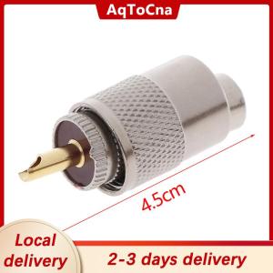 [COD] AqToCna Ship within 24 hours 1PCS UHF PL259 Male Plug Straight Solder Connector Adapter for RG8U RG58-3