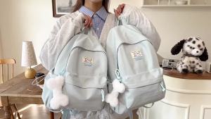Female students school bag ins College-style simple backpack for middle and high school students cute and versatile large-capacity backpack for girls