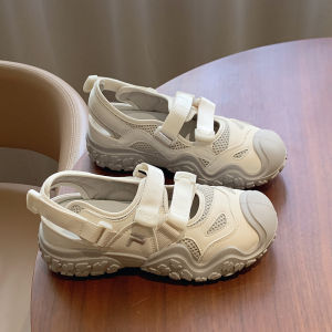 Baotou Roman Sandals Womens Summer with Skirt Thick-soled Velcro Sports Dad Shoes Clown Cute Shoes