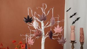 30 Thanksgiving Fall Leaves Fall Trees Ornaments 3D Fabric Felt Leaves for Crafts Cotton Maple Leaf Hanging Ornament Thanksgiving Ornament for Tree Autumn Decoration Farmhouse Harvest Party