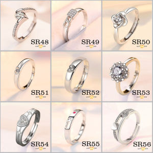 POS DARI KL - SR48 / CINCIN / SILVER RING / CINCIN SILVER PLATED / ADJUSTABLE RING / CINCIN PEREMPUAN / CINCIN PERAK