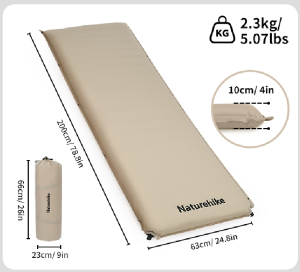 Đệm hơi tự bơm dày 10cm Naturehike CNK2450WS020