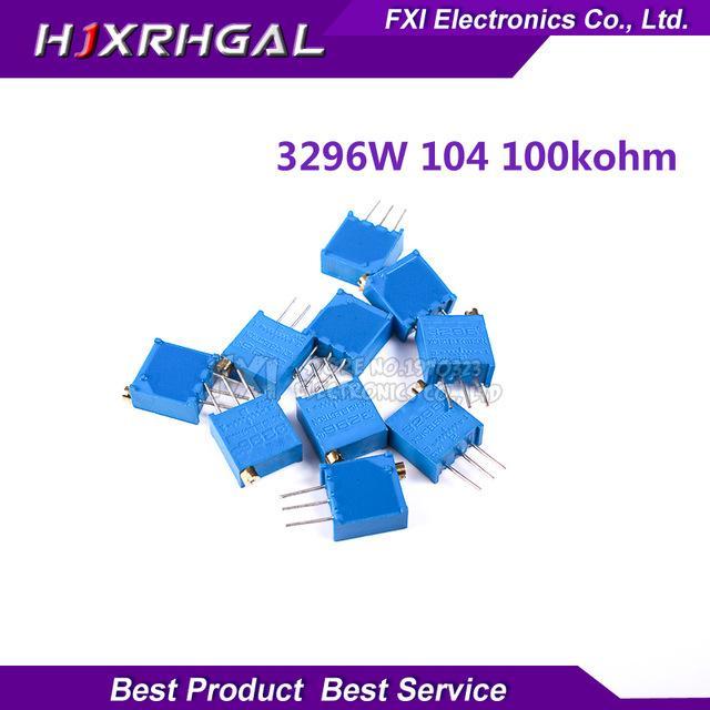 10pcs 3296W-1-104LF 3296W 100K OHM 104 3296W-1-104 3296W-104 W104 ...