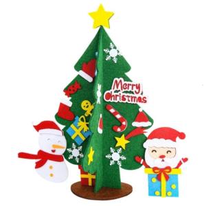 Vải mềm DIY 3D cây Giáng sinh để bàn trang trí lắp ráp dễ dàng kỳ nghỉ decors đồ trang trí cho phòng khách hoặc văn phòng