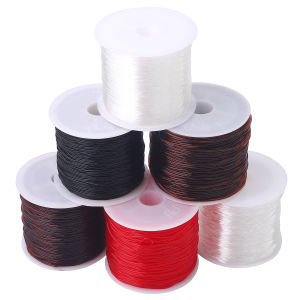 Dia คริสตัลยืดหยุ่นประดับ 0.5-1.5มิลลิเมตร ลูกปัดสายสตริงกระทู้ DIY แฟชั่นสร้อยคอสร้อย คอสร้อย พบเครื่องประดับ