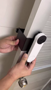 Video Doorbell Bracket Anti-Theft Doorbell Door Mount No-Drill Angle adjustable for Home Apartment Office Security