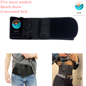 Tactical Holster Concealed Belly Band for Right Hand Universal Invisible Elastic Waist Holster Portable Hidden