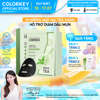 1 Hộp Mặt Nạ COLORKEY LUMINOUS Purifying Facial Mask Hỗ Trợ Kiểm Soát Dầu Mụn 25ml/miếng