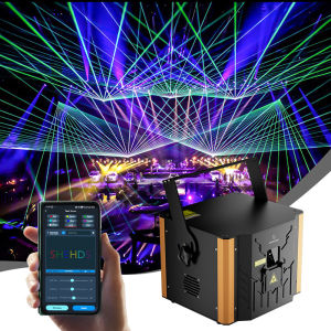 SHEHDS New Version APP Control DMX Indoor 6W 3D 2D Animation Scan Projector Laser Lights ILDA