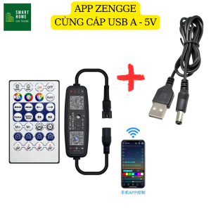 Bộ điều khiển đèn Led ARGB TYPE-C 5V 3pin WS2811 WS2812B chỉnh màu theo nhạc và giọng nói kết nối app + bluetooth