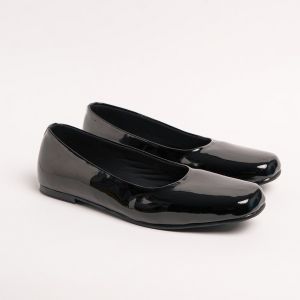 Sepatu Flat Shoes Wanita Big Size 35 44 Jumbo Sepatu Perawat Wanita Hitam Glossy
