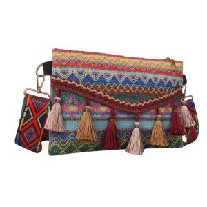 CRNGW Portable Vintage Handbag Crossbody Bags All-match Korean Style Woven Bag Large Capacity Bag Women Bag Fringe Shoulder Bag Bohemian Shoulder Bag