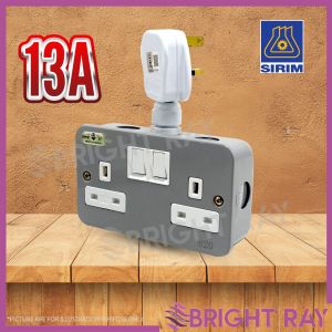 METAL CLAD T-ADAPORT Extension Heavy Duty Extension Penyambung Wayar 15A Extension to 13A Extension SIRIM BODY Socket