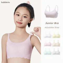 🇲🇾[S-L] Bubblerie Ice Silk Girl Junior Puberty Bra Plus Size Singlet Vest  Underwear Teens 发育少女女童背心内衣