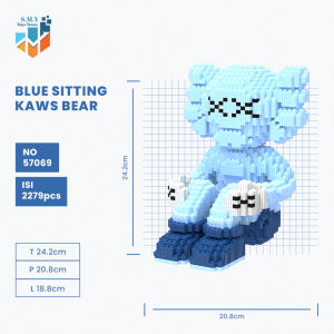 SMY ToystownKaws Bear Medium Mainan Bangunan Nano Block Bricks Mainan Edukasi Balok Susun Mainan Anak Mainan Tumpuk Balok Karakter Kartun Animasi 3D