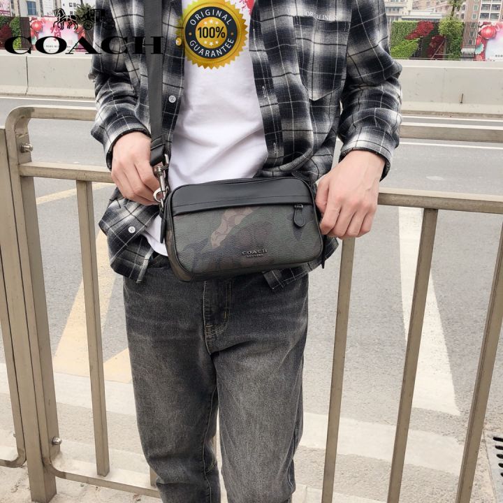 Camo Coach Pouch Bag Men Coach Camouflage Sling Bag Store