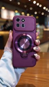PBZZ Case for samsung s23 s24 ultra S23 s24 plus s23 s24 FE 5g phone casing Softcase shockproof Cover new design aesthetic cute Burgundy with holder for women DSCDZJ2