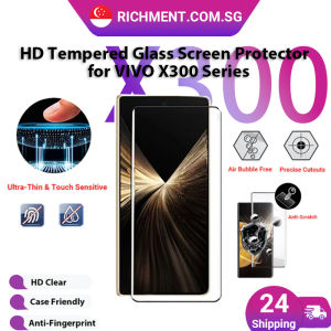 【✅SG Brand】RICHMENT HD ClearTempered Glass Screen Protector for VIVO X 300/VIVO X 300 Ultra 9H Anti Scratch Fingerprint Unlock Full CoverageOleophobic CoatingFingerprint Unlock SupportUltra Thin 0.3mm Design